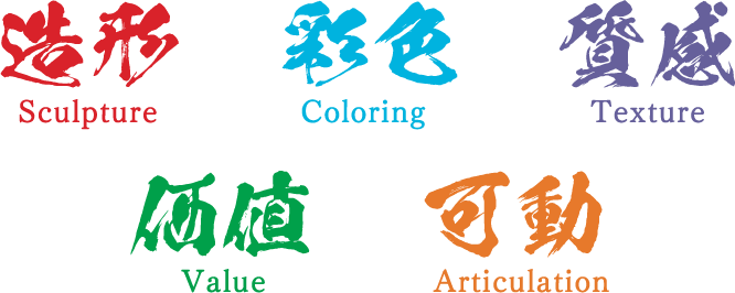 造形・彩色・質感・価値・可動